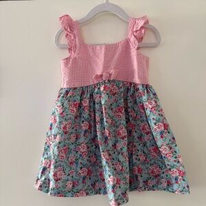 Bonnie Baby Pink and Blue Floral Dress
